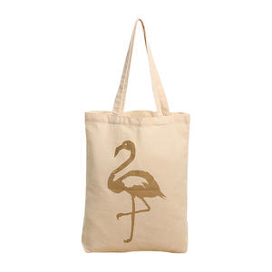 Natural Canvas Bag with Macaw Bird Image Digital Printing & Self Handle/ Hand Bag / Cotton Bag