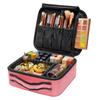 Travel Makeup Bag Cosmetic Train Case Portable With Mirror Removable Strap for Makeup Tools Brushes Bag