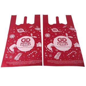 Wholesale Non Woven Biodegradable Tote Bags Bulk U Cut T Shirt Carry Bag 