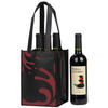 Customized Design Standard Size 6 Bottle Non Woven Wine Tote Bag