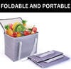 Customized Insulated Reusable Grocery Shopping Bags, Xl, Large Picnic Cooler Bag Zipper Zippered Top Keep Cold