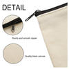 Blank Makeup Bags Cotton Canvas Pen Pencil Pouches With Zipper Multi-Purpose Travel Toiletry Bag DIY Craft Bag 