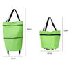 Factory sale Promotion folding shopping collapsible trolley bag with 2 wheels/shopping bag with wheels