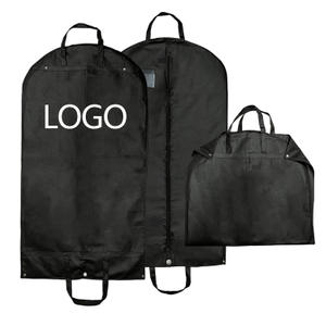 custom logo print non woven fabric eco-friendly foldable wedding dress suit garment bag
