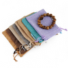 wholesaler Custom Logo printed Eco-friendly Small linen pouch jute Burlap shopping Drawstring Gift jute Bag
