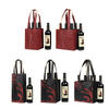 Customized Design Standard Size 6 Bottle Non Woven Wine Tote Bag