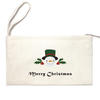 Reusable Halloween Christmas candy bags Cotton Pen Case Blank Makeup Bags Canvas Pencil Bag