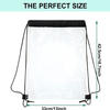 Clear Drawstring Bags Clear Drawstring Stadium Backpack Waterproof Small Clear Bag PVC Drawstring Backpack Shoulder PVC Vinyl Transparent Bag Small Clear Backpack for Sport Event Work Concert