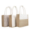 Manufacture Eco-friendly Tote Custom Logo Printed Jute Shopping Bags