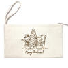Reusable Halloween Christmas candy bags Cotton Pen Case Blank Makeup Bags Canvas Pencil Bag