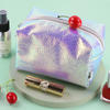 Magic Litchi grain cosmetics bag large capacity fashion waterproof make-up zipper bag PU leather wash gargle bag custom