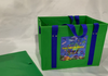 Large Heavy Duty Collapsible Reusable Reinforced Bottom Washable folding Grocery Basket Box Foldable Canvas Tote Shopping Bag