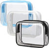 Custom Promotional Gift Transparent Pvc Waterproof Toiletry Travel Storage Cosmetic Makeup Zip Bag Pouch