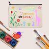 Blank Makeup Bags Cotton Canvas Pen Pencil Pouches With Zipper Multi-Purpose Travel Toiletry Bag DIY Craft Bag 