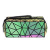 New Geometric Zipper Cosmetic Bag Women Luminous Makeup Bag Ladies Cosmetics Organizer Folding Travel bag
