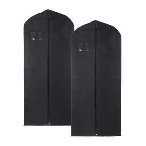 wholesale Eco friendly clear dustproof black non woven clothing custom logo non woven suit cover garment bag