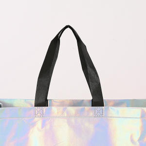 customized printing luxury laminated  gold pp non woven fabric tote shopping packaging bags
