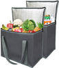 Customized Insulated Reusable Grocery Shopping Bags, Xl, Large Picnic Cooler Bag Zipper Zippered Top Keep Cold