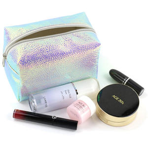 Magic Litchi grain cosmetics bag large capacity fashion waterproof make-up zipper bag PU leather wash gargle bag custom