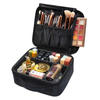 Travel Makeup Bag Cosmetic Train Case Portable With Mirror Removable Strap for Makeup Tools Brushes Bag