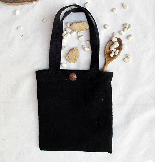 73-2 black cotton bag