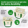 Large Heavy Duty Collapsible Reusable Reinforced Bottom Washable folding Grocery Basket Box Foldable Canvas Tote Shopping Bag