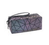 New Geometric Zipper Cosmetic Bag Women Luminous Makeup Bag Ladies Cosmetics Organizer Folding Travel bag