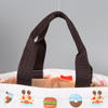 Custom Black Handle Full Color Cartoon Sublimation Printing Canvas Cotton Tote Shopping Bag for Women