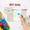 Blank Canvas Zipper Pencil Bags DIY Multipurpose Cotton Canvas Pen Pencil Case Canvas Cosmetic Bag With DIY Drawing Template Early Childhood Education 
