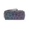 New Geometric Zipper Cosmetic Bag Women Luminous Makeup Bag Ladies Cosmetics Organizer Folding Travel bag
