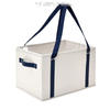 Large Heavy Duty Collapsible Reusable Reinforced Bottom Washable folding Grocery Basket Box Foldable Canvas Tote Shopping Bag