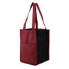 Customized logo reusable 6 bottle wine non woven shopping tote bag