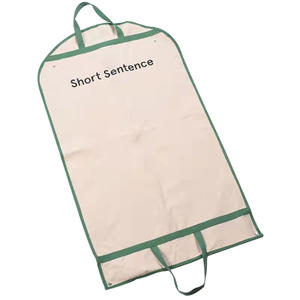 Zip-lock Long Wholesale Nature Cotton Eco Friendly Suit Cover Garment Bag Cotton Canvas Coat Bag